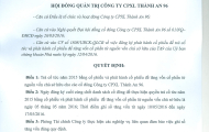 Quyết định của HĐQT v/v trả cổ  tức năm 2015 bằng cổ phiếu và phát hành cổ phiếu để tăng vốn cổ phần từ nguồn vốn chủ sở hữu
