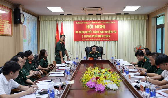 Công ty CPXL Thành An 96 tổ chức Hội nghị Đảng ủy ra nghị quyết lãnh đạo nhiệm vụ 6 tháng cuối năm và Hội nghị sơ kết các mặt công tác, triển khai nhiệm vụ 6 tháng cuối năm 2026